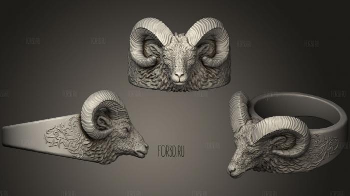 Bighorn Sheep Ring 3d stl модель для ЧПУ